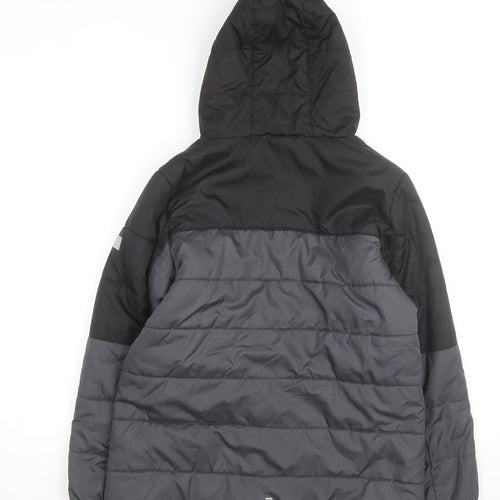 Regatta Men Grey Hooded Puffer Jacket L Winter Warm Outdoor