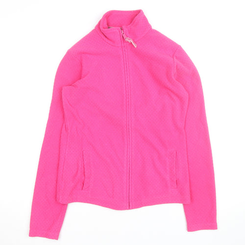 Marks and Spencer Womens Pink Size 8 Fleece Full Zip Activewear Jacket