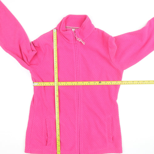 Marks and Spencer Womens Pink Size 8 Fleece Full Zip Activewear Jacket