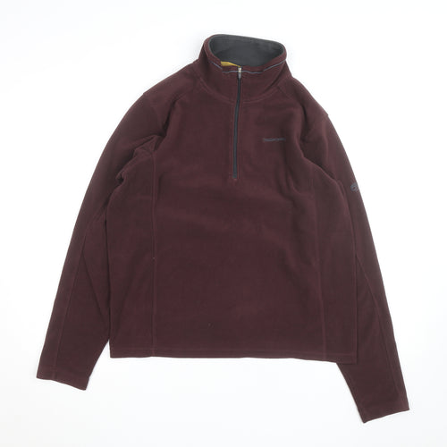 Craghoppers Men's Burgundy Fleece 1/2 Zip Windproof Jacket Size M