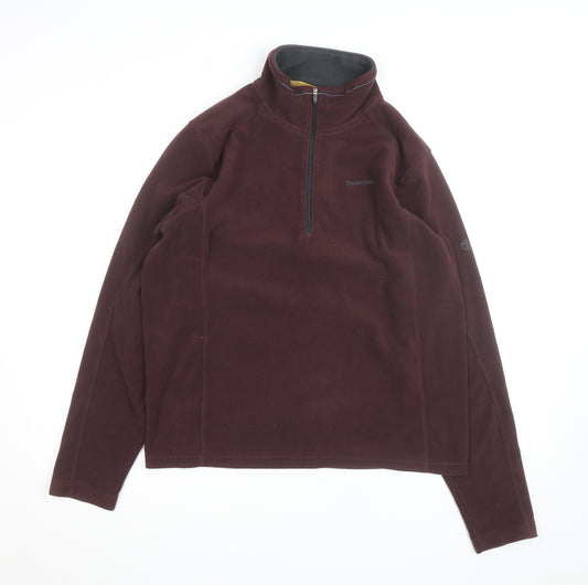 Craghoppers Men's Burgundy Fleece 1/2 Zip Windproof Jacket Size M