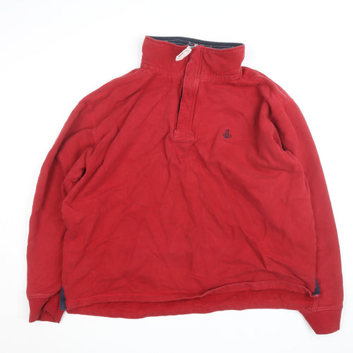 Lazy Jacks Men's Red 2XL 1/4 Zip Cotton Fleece Jacket