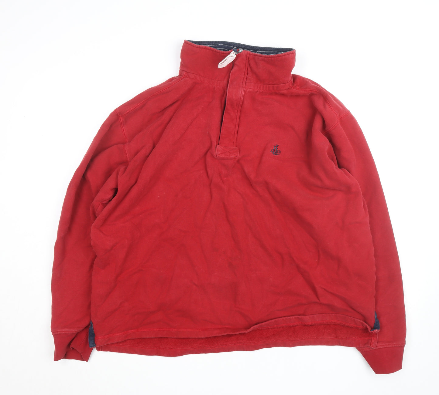 Lazy Jacks Men's Red 2XL 1/4 Zip Cotton Fleece Jacket