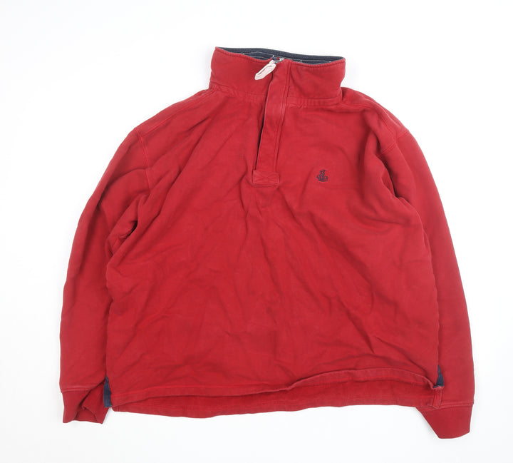 Lazy Jacks Men's Red 2XL 1/4 Zip Cotton Fleece Jacket