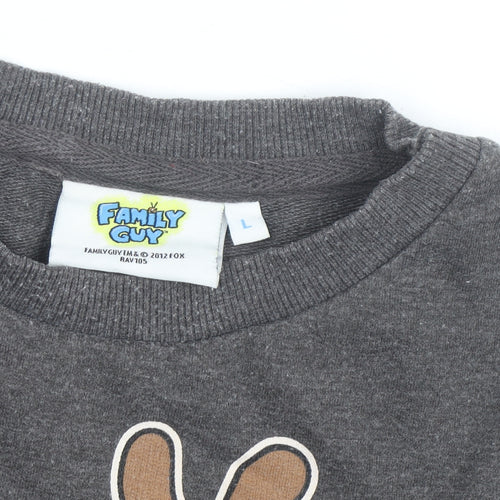 Family Guy Men's Grey Christmas Graphic Sweatshirt Size L