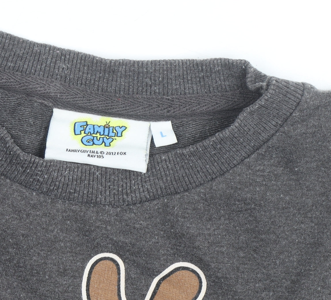 Family Guy Men's Grey Christmas Graphic Sweatshirt Size L