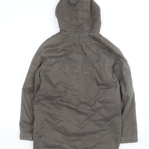 Old Navy Men's Brown Hooded Parka Jacket XL Cotton Lined
