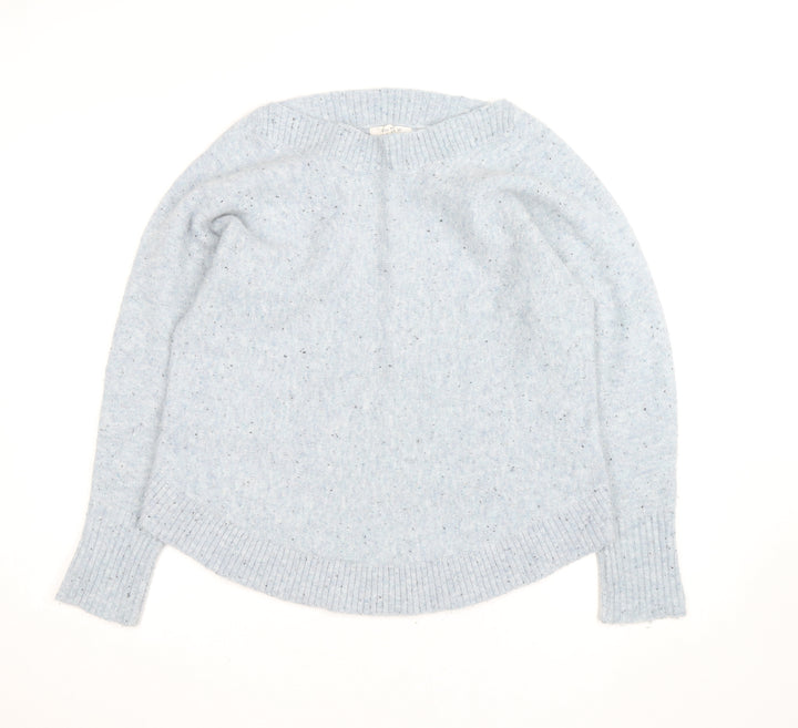 White Stuff Women’s Blue Wool Blend Crew Neck Jumper Size 14