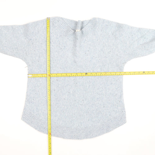 White Stuff Women’s Blue Wool Blend Crew Neck Jumper Size 14