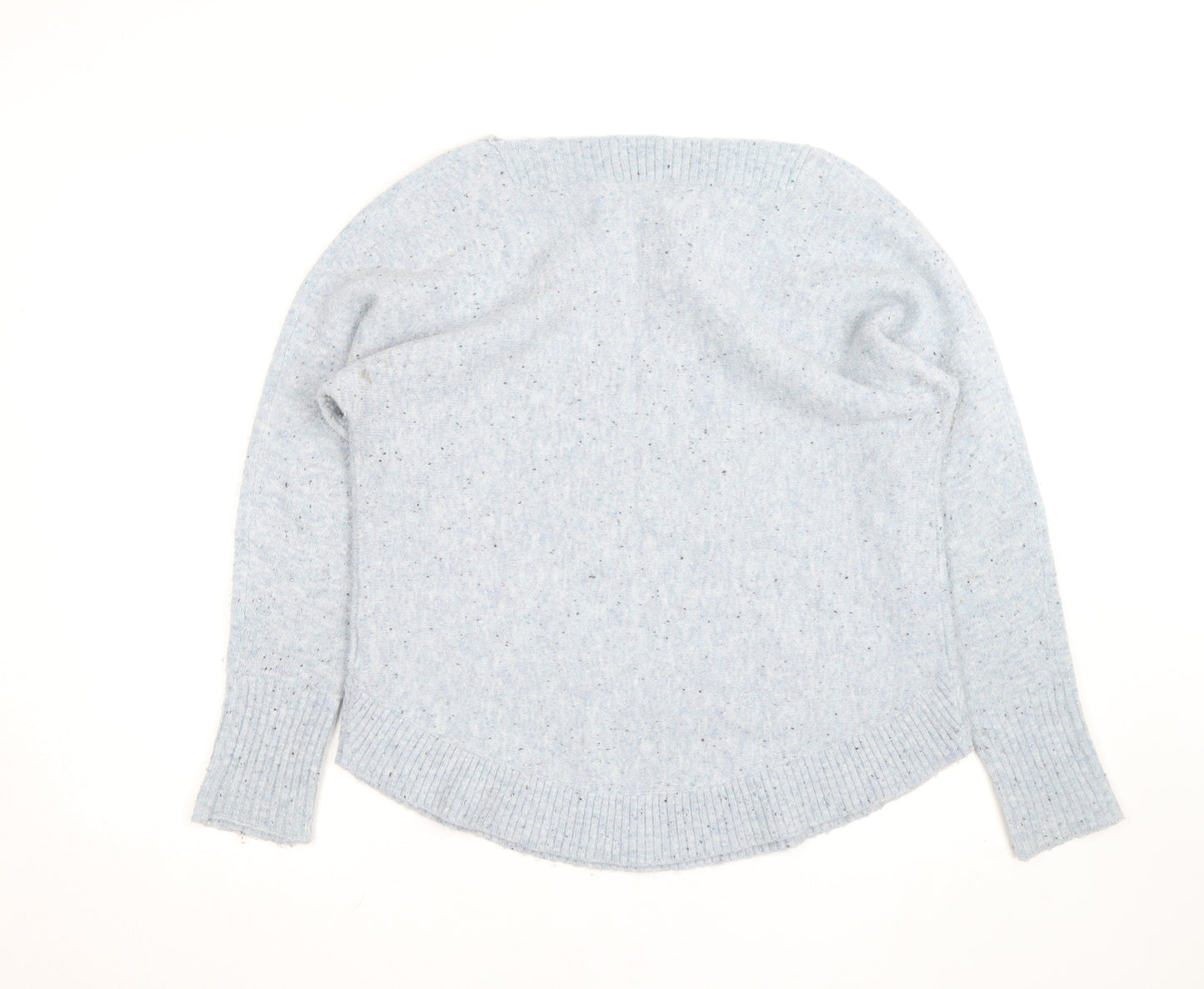 White Stuff Women’s Blue Wool Blend Crew Neck Jumper Size 14
