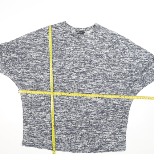 Yours Women Grey Size 18 Crew Neck Knit Cardigan