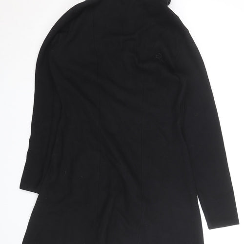 Marks and Spencer Women Black Size 12 A-Line Fleece Dress