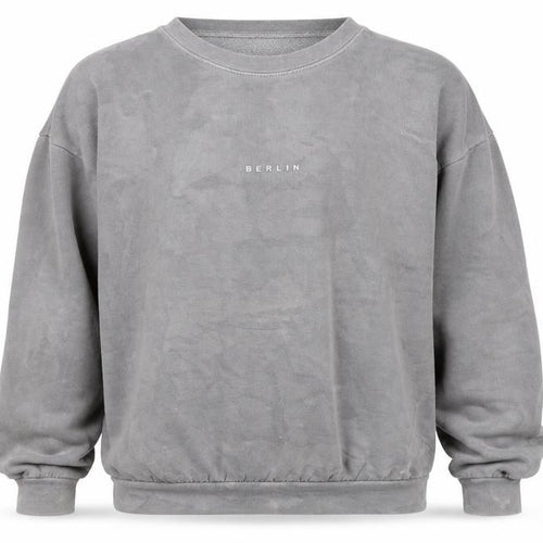 Topman Men’s Grey Berlin Crew Neck Pullover Sweatshirt Size L
