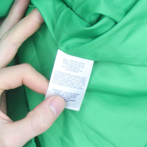 Lands' End Women's Green Petite Puffer Waistcoat Size S