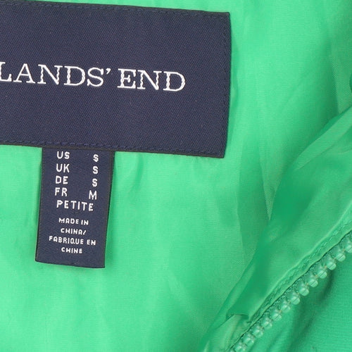 Lands' End Women's Green Petite Puffer Waistcoat Size S