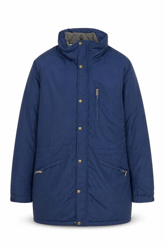 Front view of L.L. Bean Men's Blue XL Long Nylon Winter Parka Coat