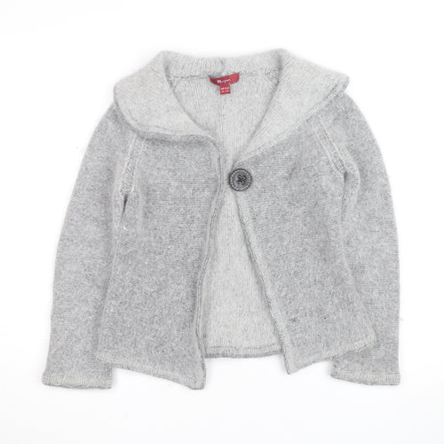 Monsoon Women Grey Lambswool Angora Cardigan UK 16