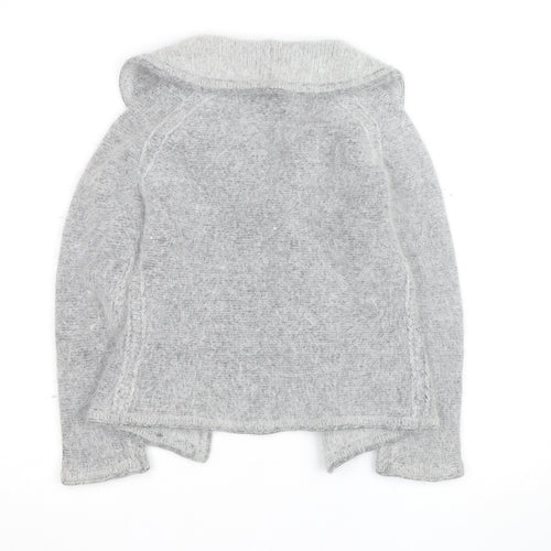 Monsoon Women Grey Lambswool Angora Cardigan UK 16