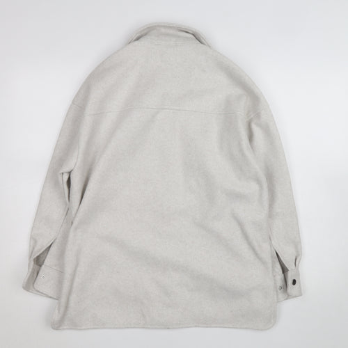 Zara Men's Grey Wool Blend Button Jacket XS Regular Fit