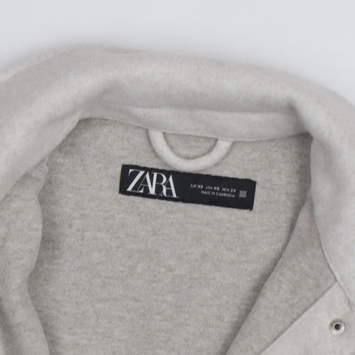 Zara Men's Grey Wool Blend Button Jacket XS Regular Fit