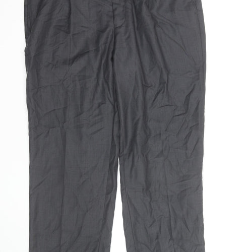 Marks and Spencer Grey Wool Dress Pants Women’s Size 15 Pleated