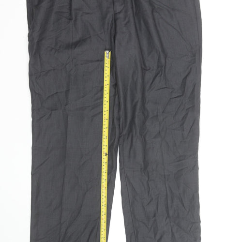 Marks and Spencer Grey Wool Dress Pants Women’s Size 15 Pleated