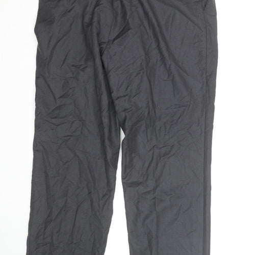 Marks and Spencer Grey Wool Dress Pants Women’s Size 15 Pleated