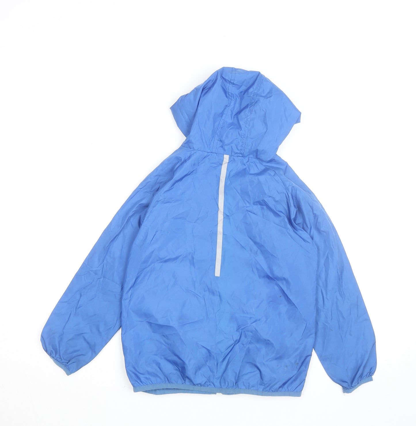 Dunnes Stores Boys Blue Hooded Windbreaker Jacket 7-8 Years Lightweight