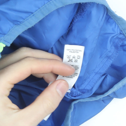 Dunnes Stores Boys Blue Hooded Windbreaker Jacket 7-8 Years Lightweight