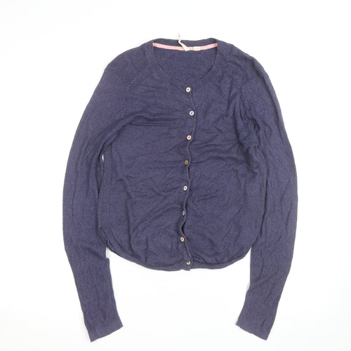 Hush Women's Purple Cotton Cashmere Long Sleeve Cardigan Size 12