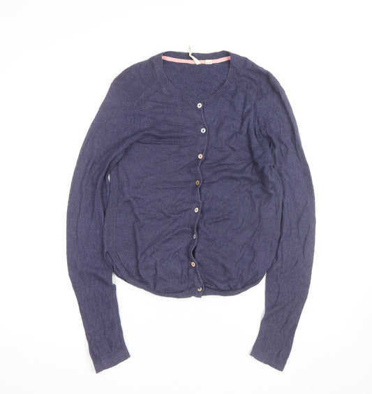 Hush Women's Purple Cotton Cashmere Long Sleeve Cardigan Size 12