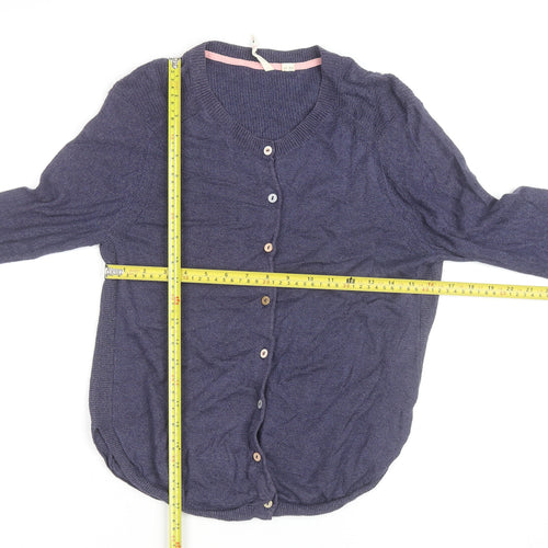 Hush Women's Purple Cotton Cashmere Long Sleeve Cardigan Size 12