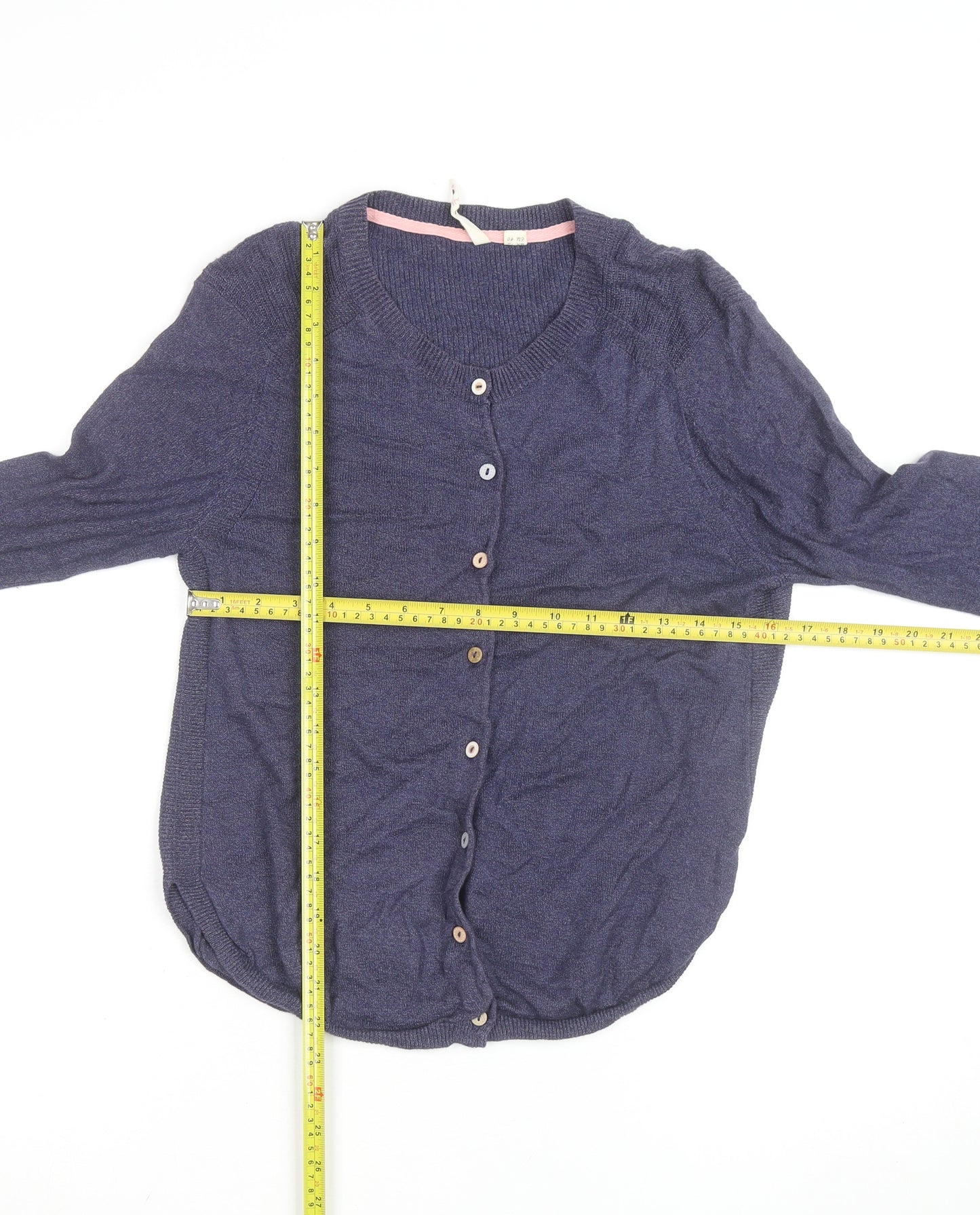 Hush Women's Purple Cotton Cashmere Long Sleeve Cardigan Size 12