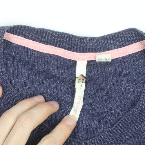 Hush Women's Purple Cotton Cashmere Long Sleeve Cardigan Size 12