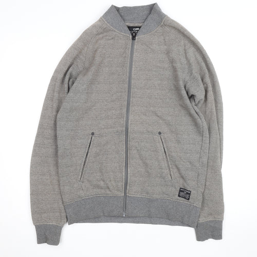 Jack & Jones Men’s Grey Full Zip Knit Jumper Size M