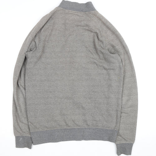 Jack & Jones Men’s Grey Full Zip Knit Jumper Size M