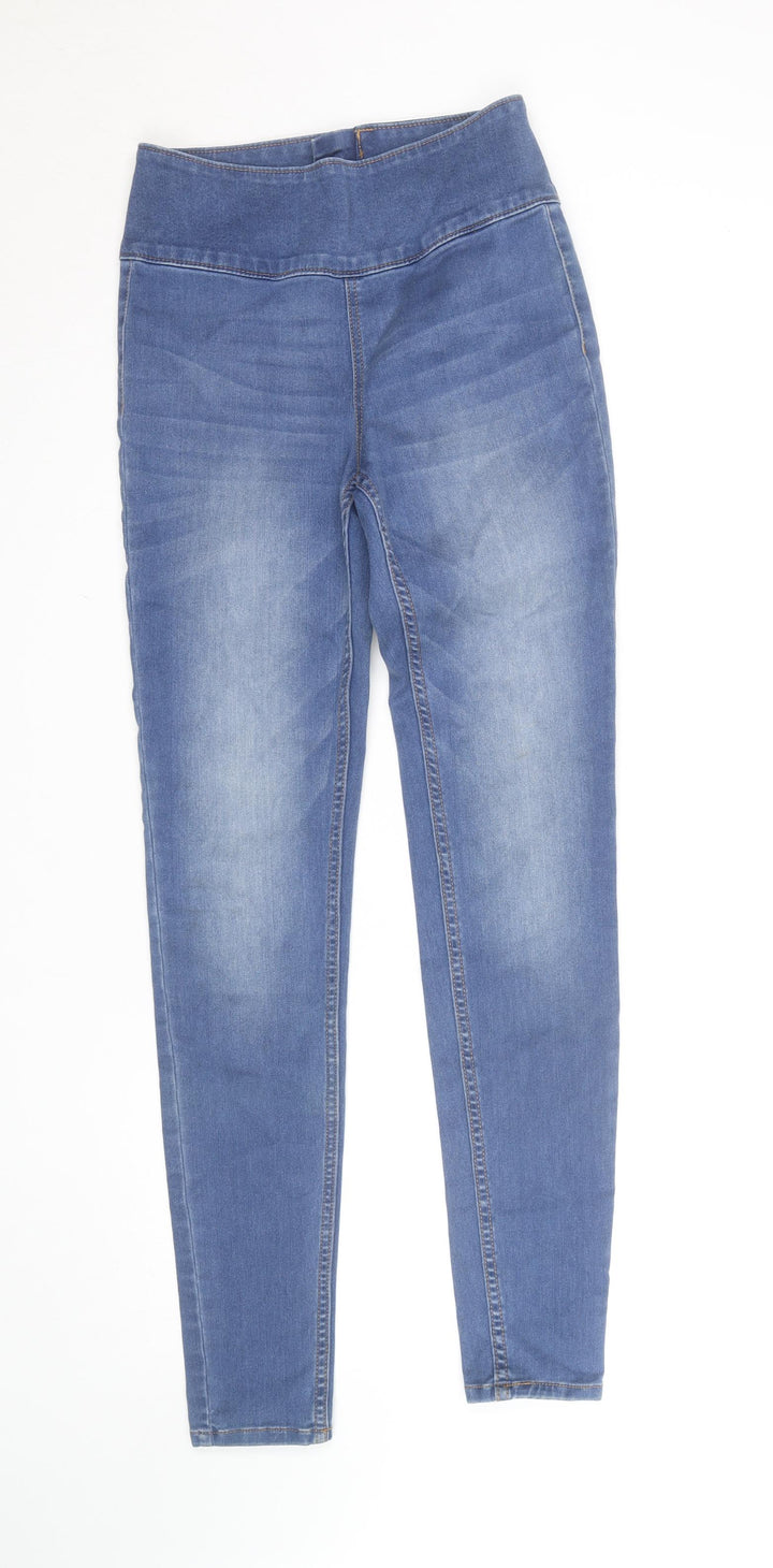 Pieces Women's Blue High Rise Jeggings Size S Slim Fit Denim