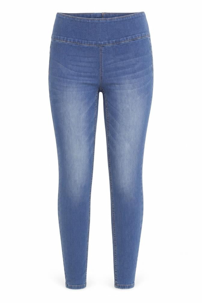 Pieces Women's Blue High Rise Jeggings Size S Slim Fit Denim