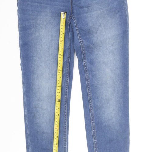 Pieces Women's Blue High Rise Jeggings Size S Slim Fit Denim