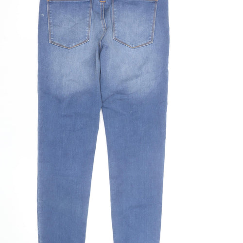 Pieces Women's Blue High Rise Jeggings Size S Slim Fit Denim