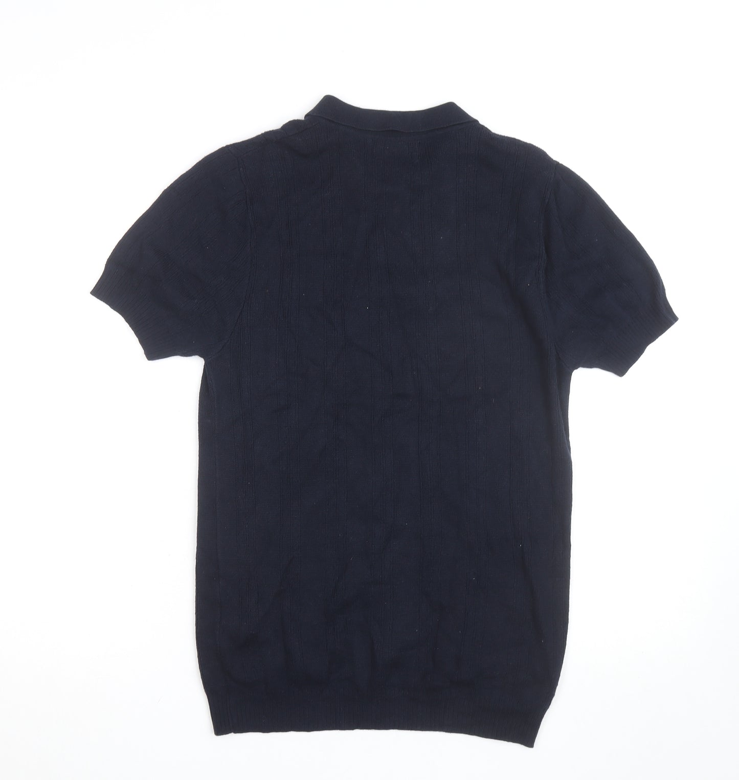 Marks and Spencer Kestin Hare Womens Navy Small Polo Shirt Cotton Knit