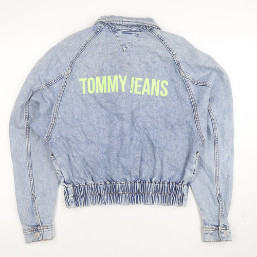 Tommy Jeans Women's Blue Denim Cropped Jacket Size S