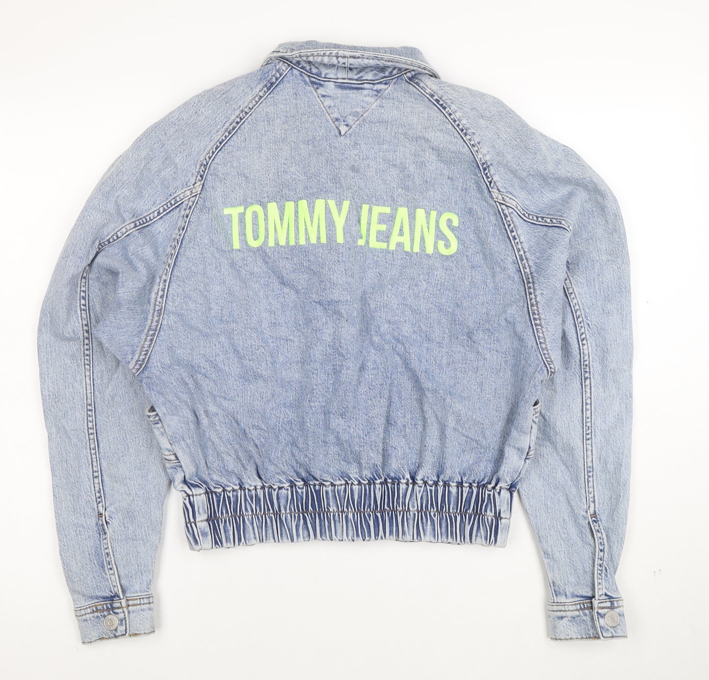 Tommy Jeans Women's Blue Denim Cropped Jacket Size S