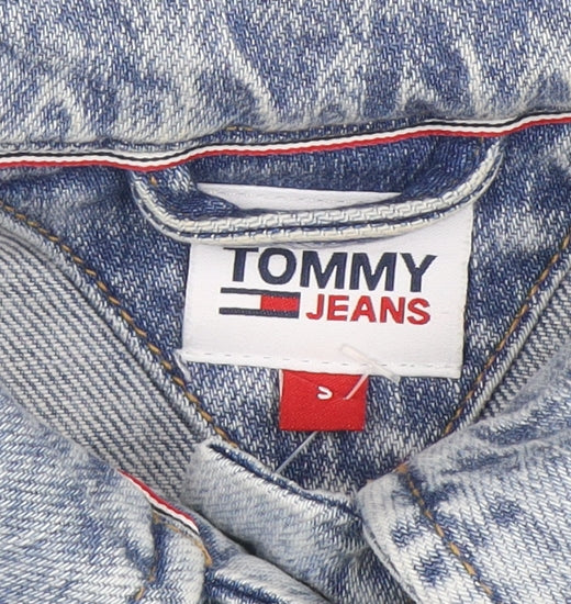 Tommy Jeans Women's Blue Denim Cropped Jacket Size S