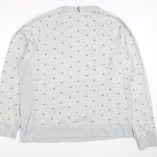 Champion Womens Grey Logo Sweatshirt XL Comfortable Casual