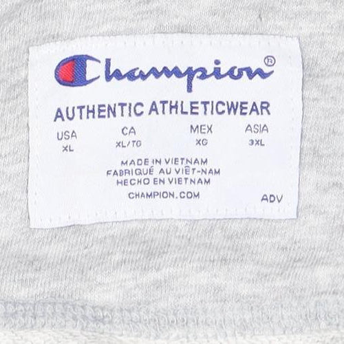 Champion Womens Grey Logo Sweatshirt XL Comfortable Casual