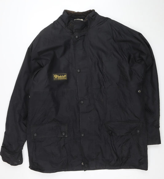 Belstaff Men's Black XL Waterproof Parka Jacket Nylon Outdoor