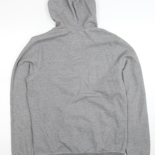 Diesel Men's Grey Full Zip Hooded Sweatshirt Size L Logo Hoodie