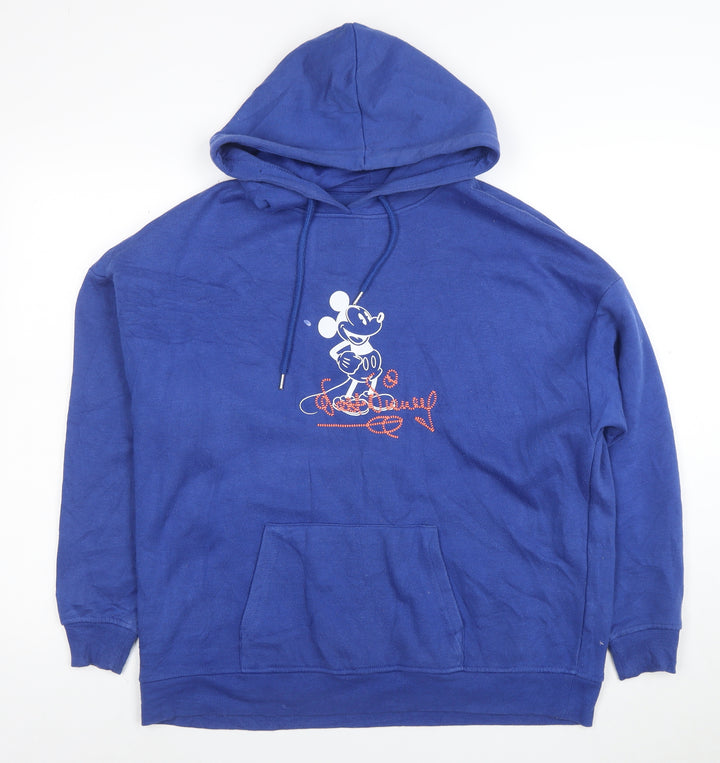 Primark Disney Unisex Blue Mickey Mouse Pullover Hoodie XS