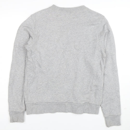 Reebok Womens Grey XS Pullover Sweatshirt with Logo Print